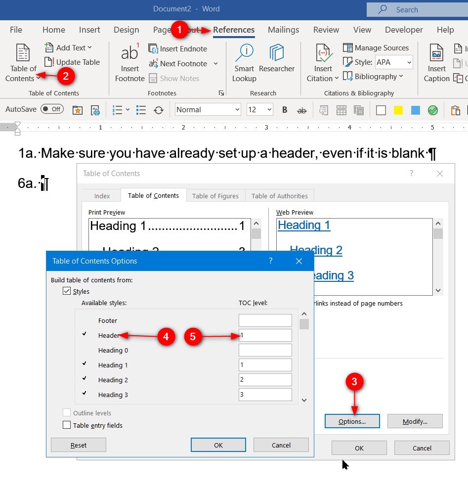 How To See Toc In Word