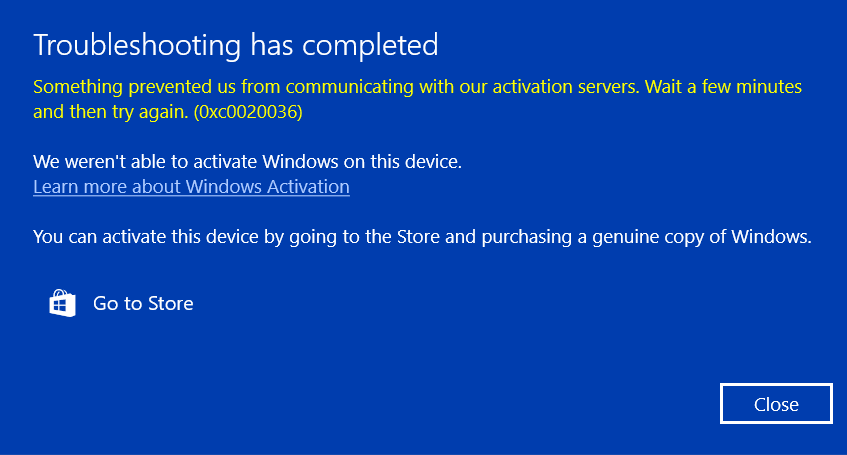 Windows Deactivated Activation Troubleshooter Not Working Microsoft Community