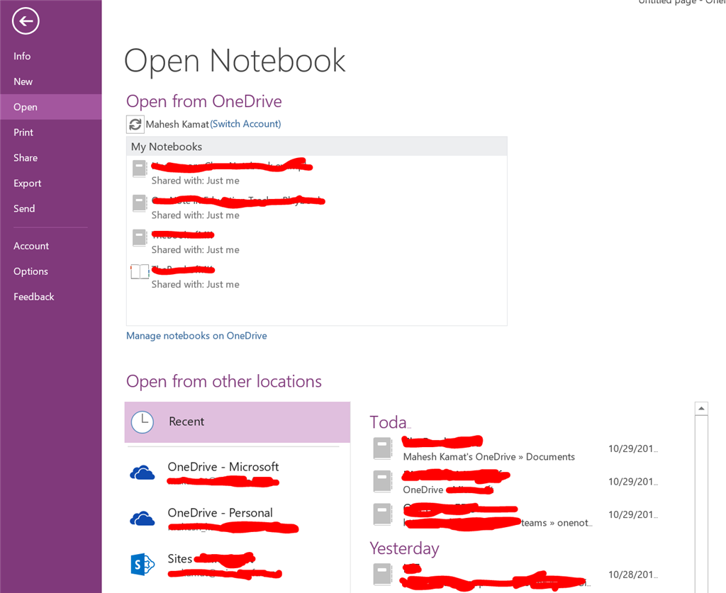 One Note 2016 Notebook View - Microsoft Community