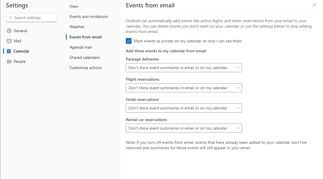 How to prevent calendar spam on ? Microsoft