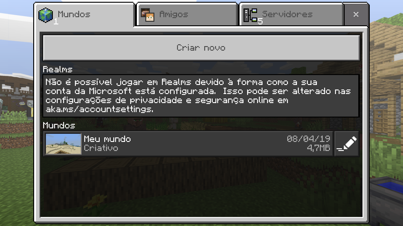 Não consigo jogar em servidores do Minecraft [Mod translation-I