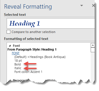 Bold Headings Italicize By Themself - Microsoft Community