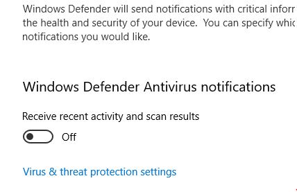 Windows Defender, Notification Saying It Has Found Malware And Is 