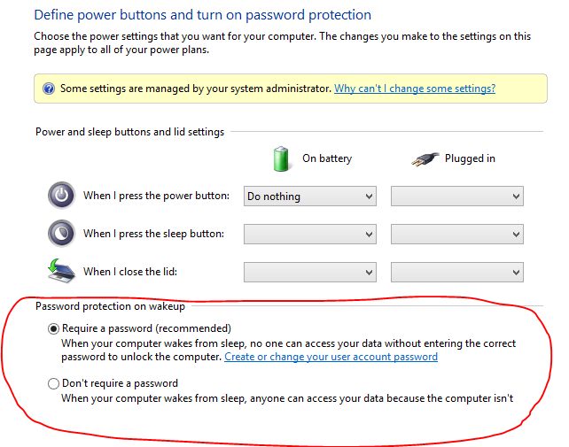 Require a password on Wakeup Windows 8.1 - Microsoft Community