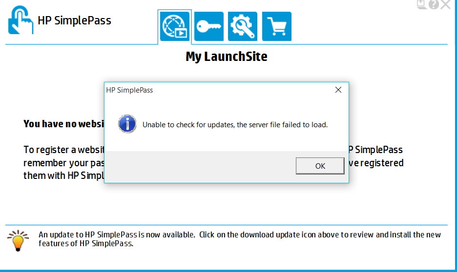 Hp simplepass windows 10 не работает