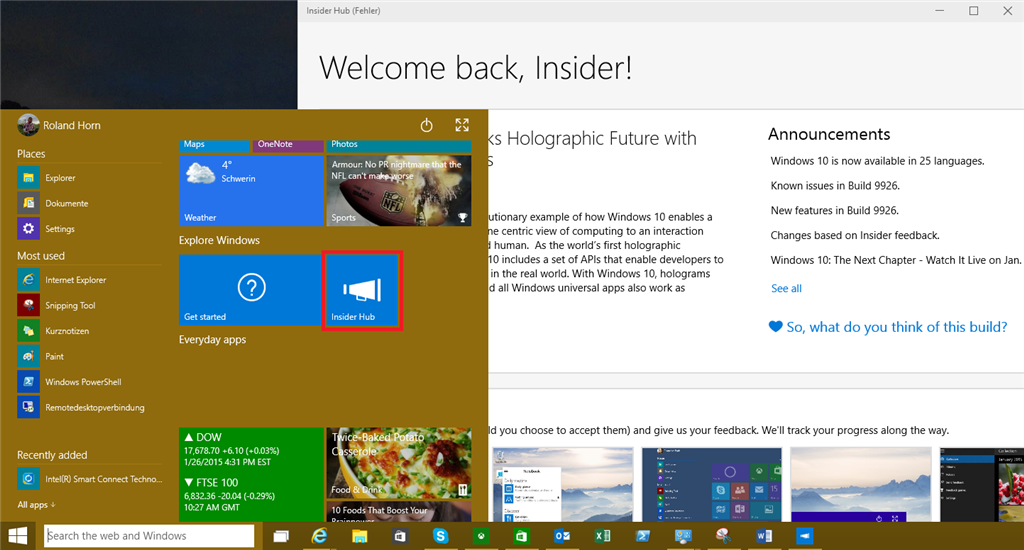 Windows 10 Insider Programm- Tipps zum richtigen Umgang