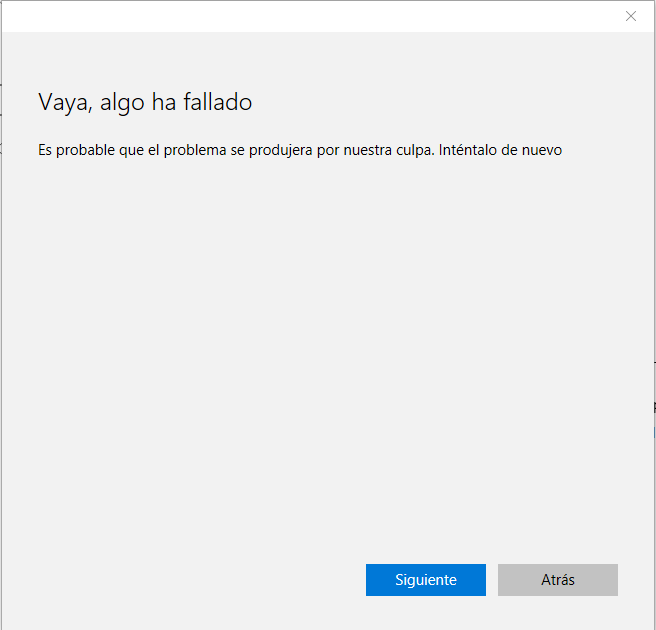 Windows 10 - Error: Vaya, Algo Ha Fallado. Es Probable Que El ...