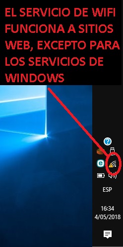 Sin acceso a internet windows 10