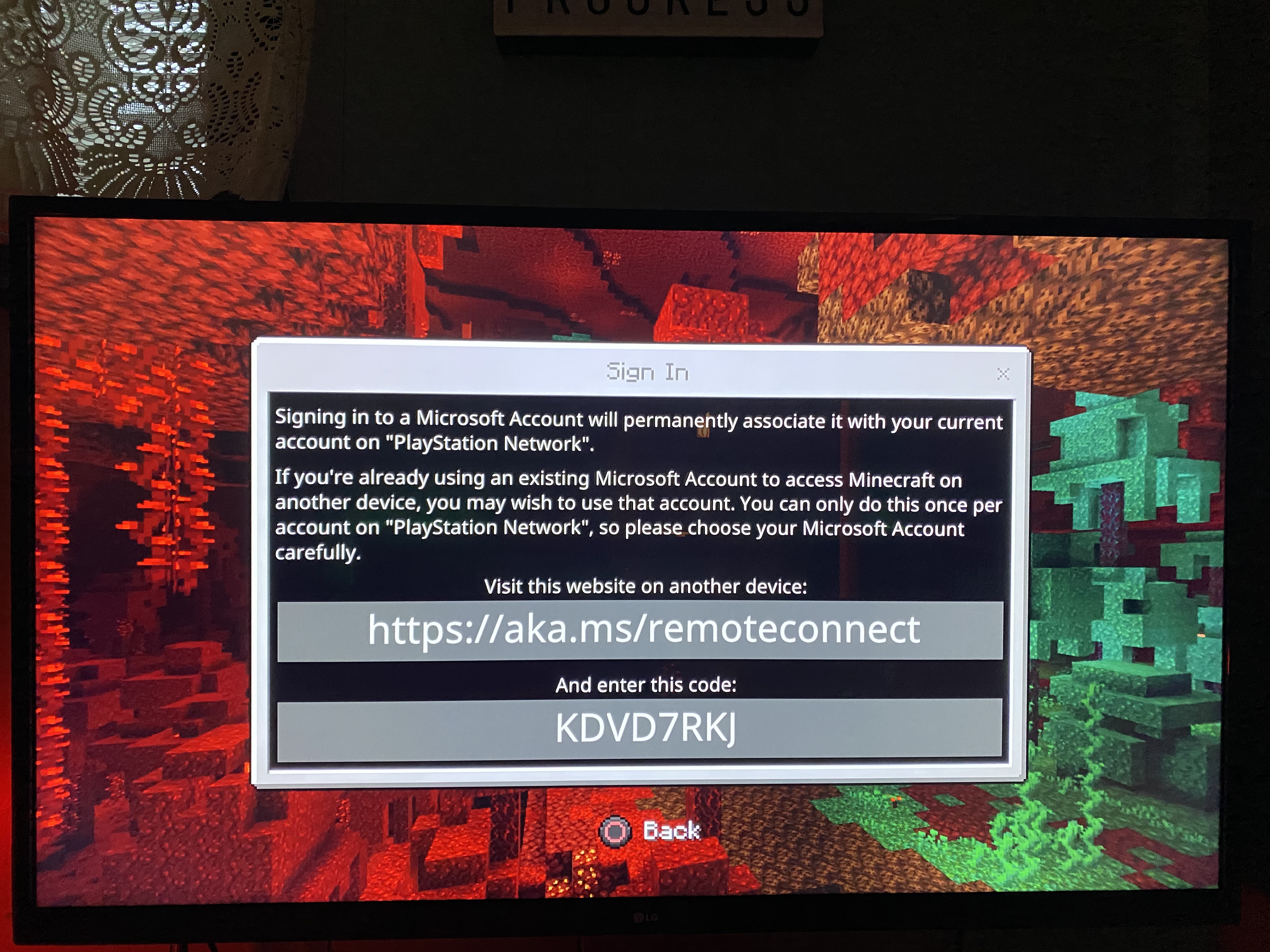 Minecraft On Ps4 Login Error Microsoft Community