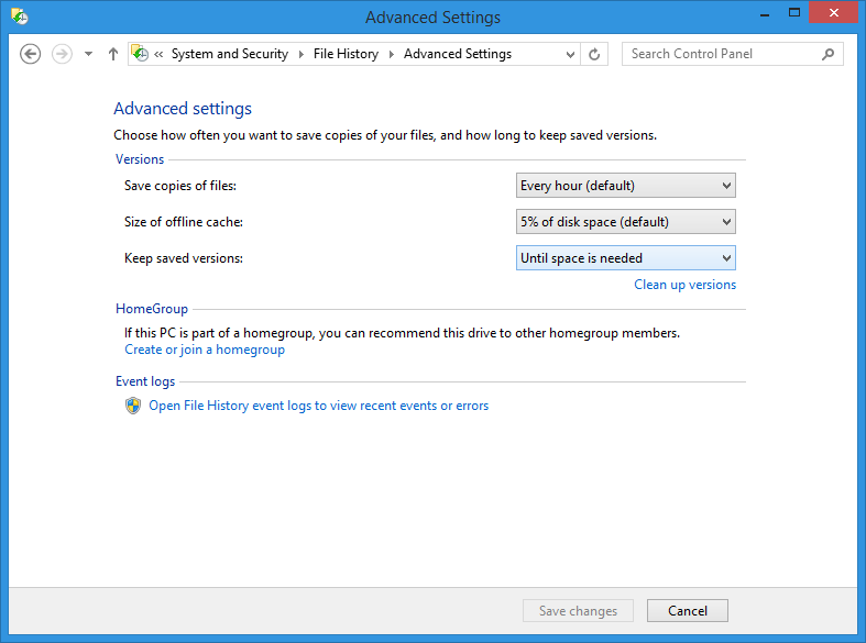 File history disk size requirements - Microsoft Community