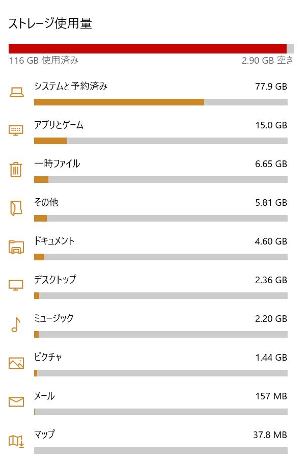 ファイルを削除しても スレージ空き容量が増えません どうすれば ストレージの容量を多くすることがで Microsoft コミュニティ