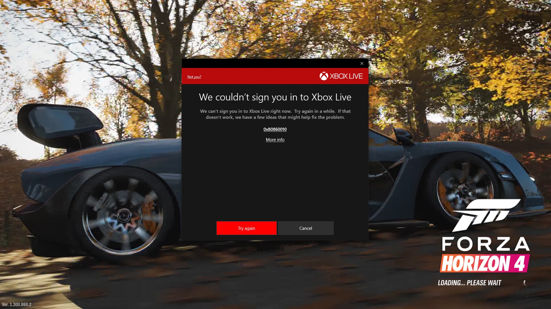 Cannot Sign In Xbox Live Forza Horizon 4 Microsoft Community