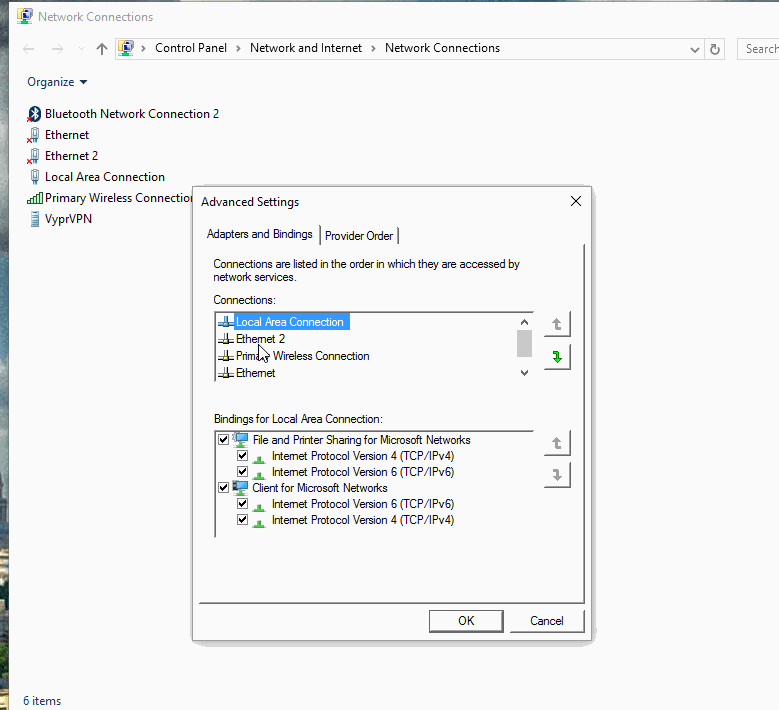 Windows 10 Network adapter order doesn't "stick". Microsoft Community