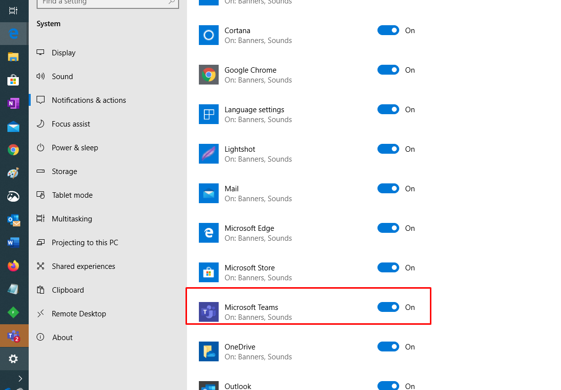 Microsoft Teams notification hidden when taskbar is not located at ...