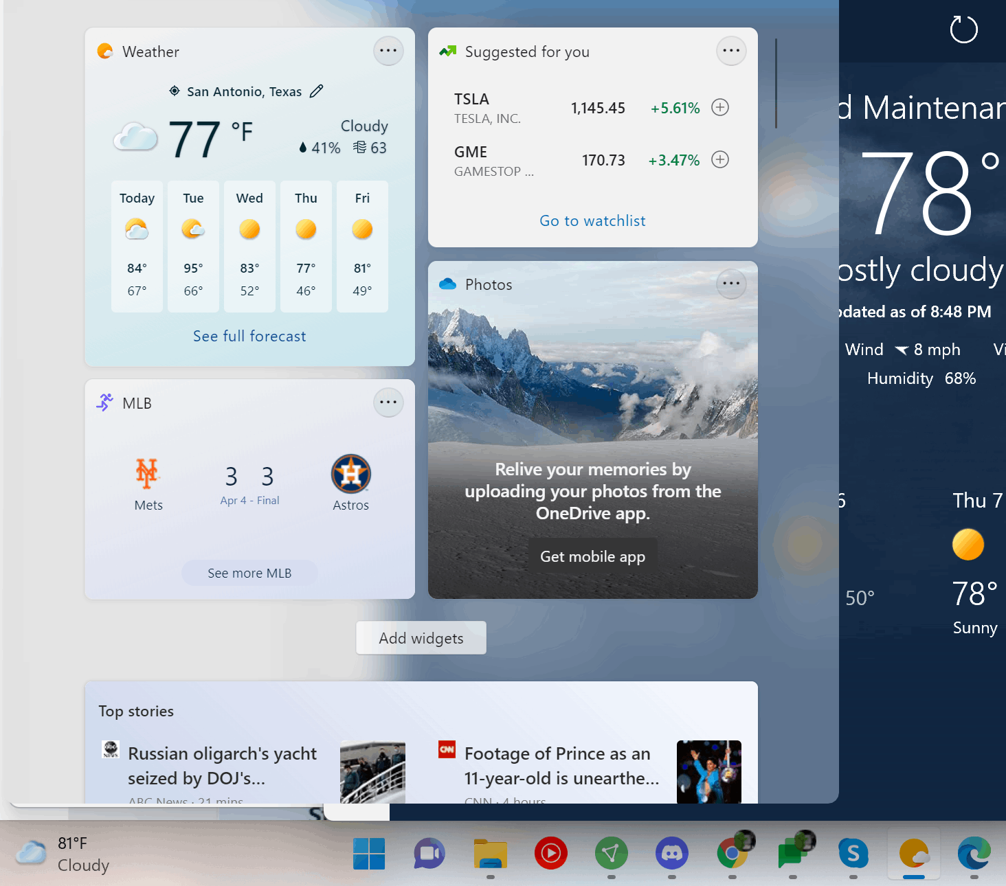 Weather location in taskbar does not match weather widget - Microsoft ...