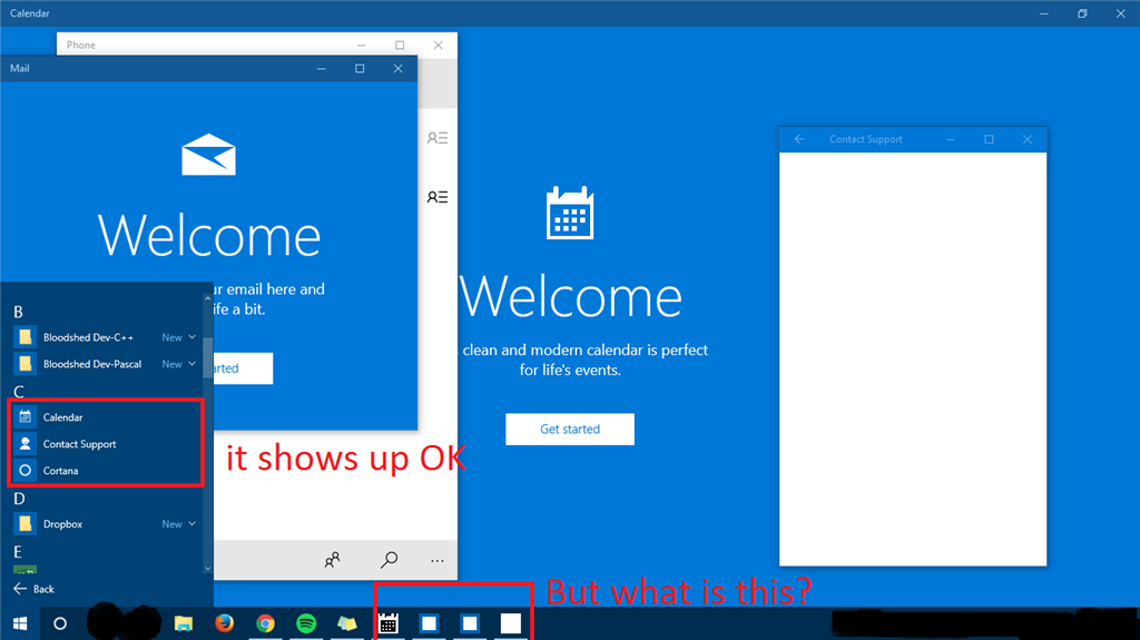 Wrong Icons Of Universal Apps On Taskbar - Microsoft Community