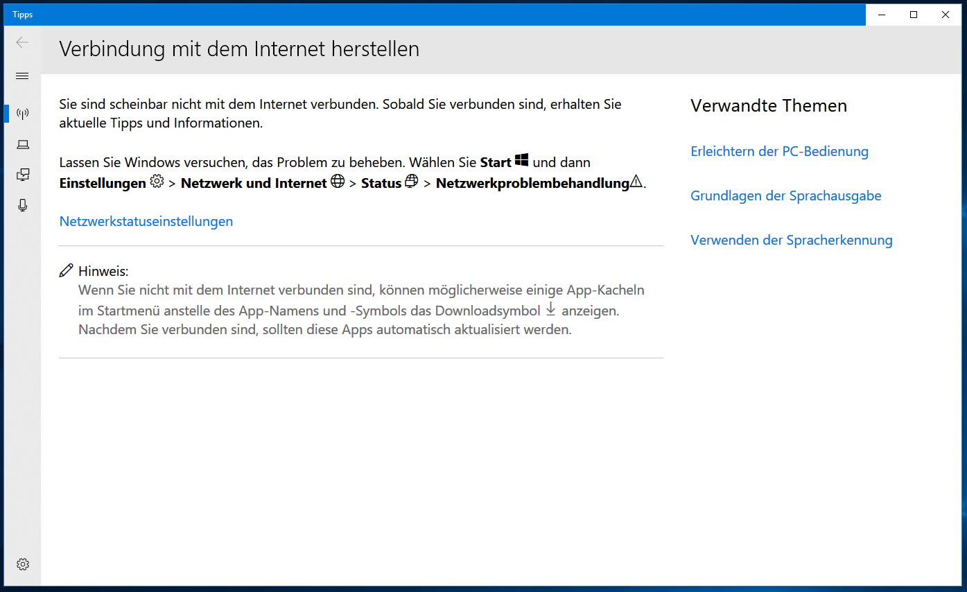 Unnötige Meldung von Windows 10 beim ersten Einschalten