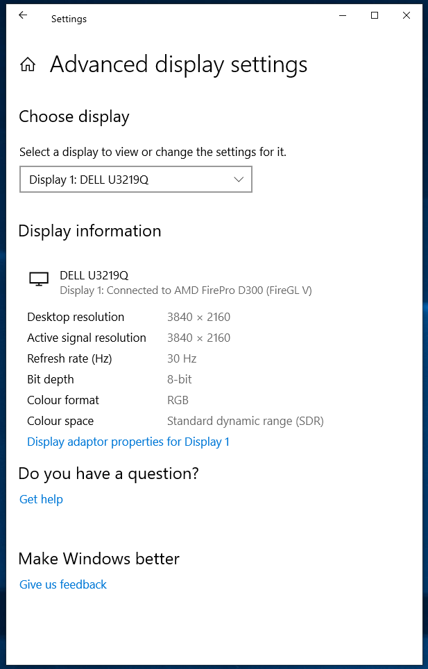 Windows 10 Defaults To 8 Bit Color Depth Automatically Microsoft Community