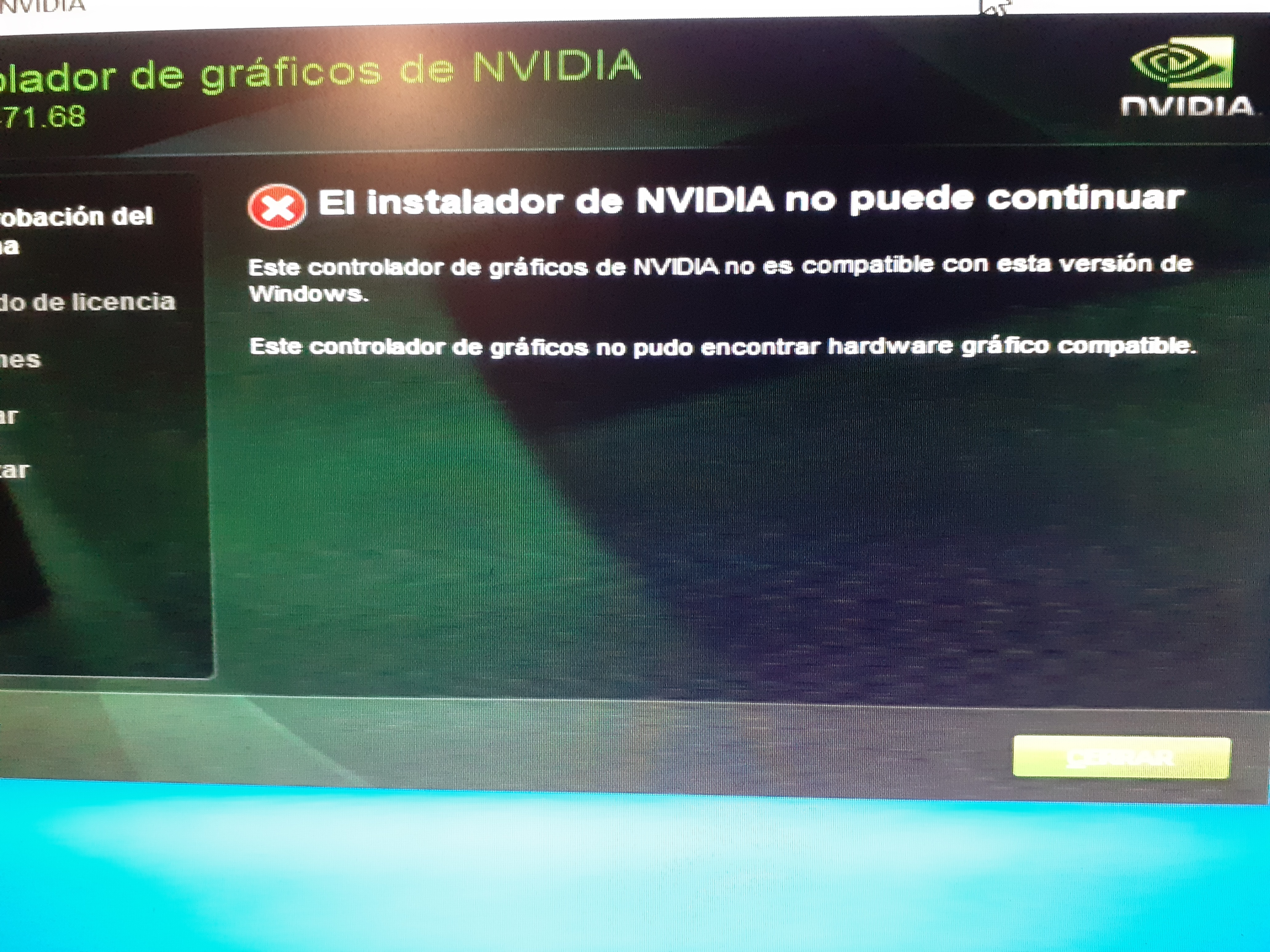 Nvidia este controlador de graficos no pudo encontrar hardware grafico best sale compatible