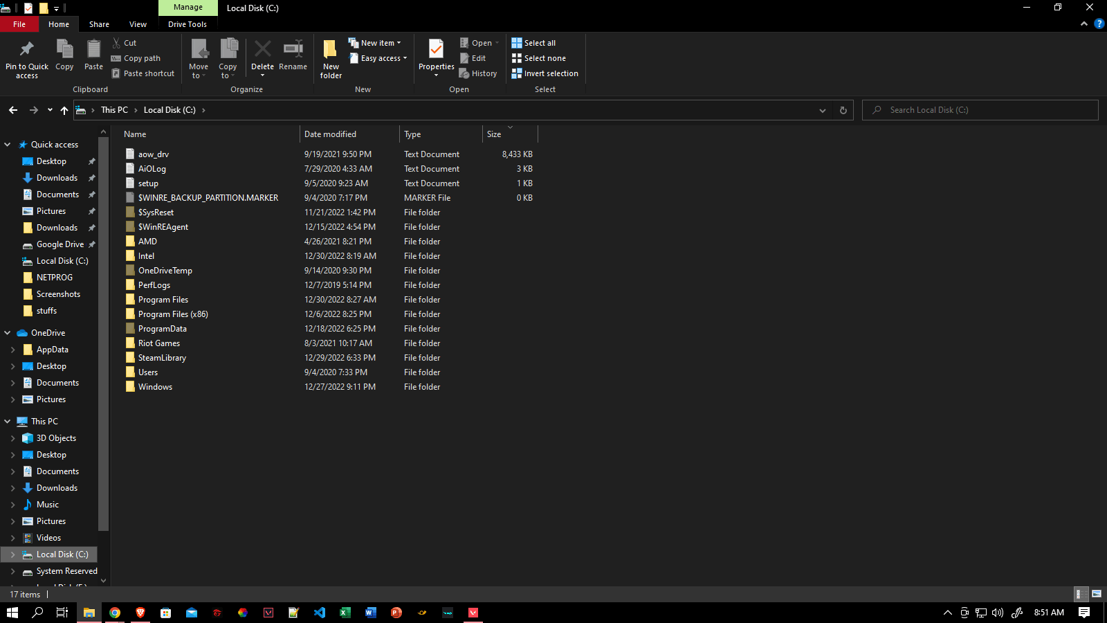 I noticed my Local drive C and F both have windows program files ...