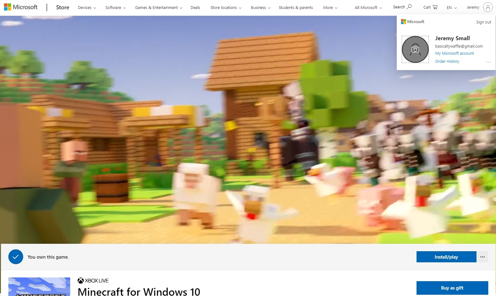 Minecraft windows deals 10 edition store