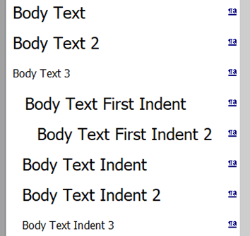 Difference Between "Body Text First Indent" And "Body Text Indent ...