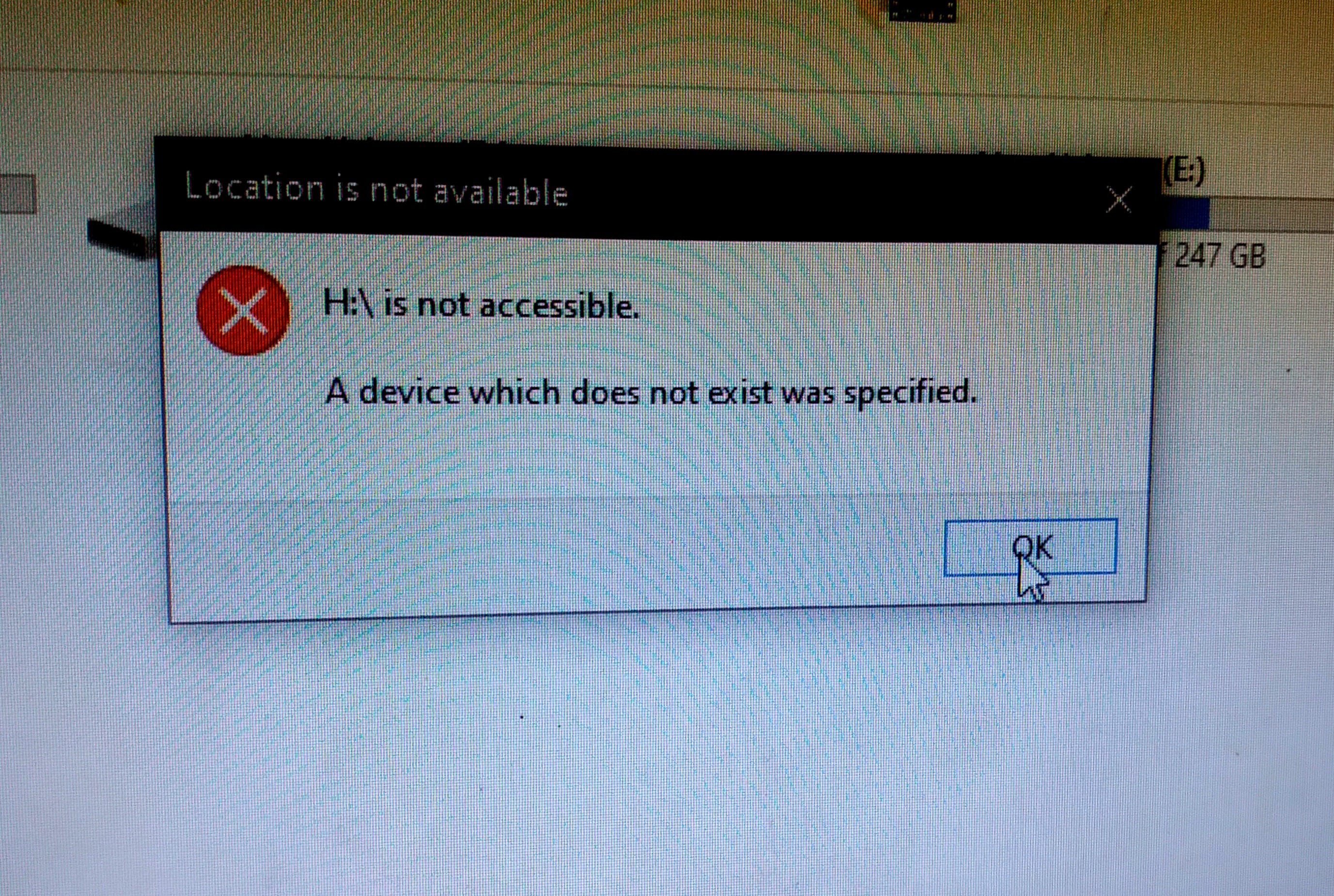 Hpw to fix hard disk issue and A device which does not exist was 