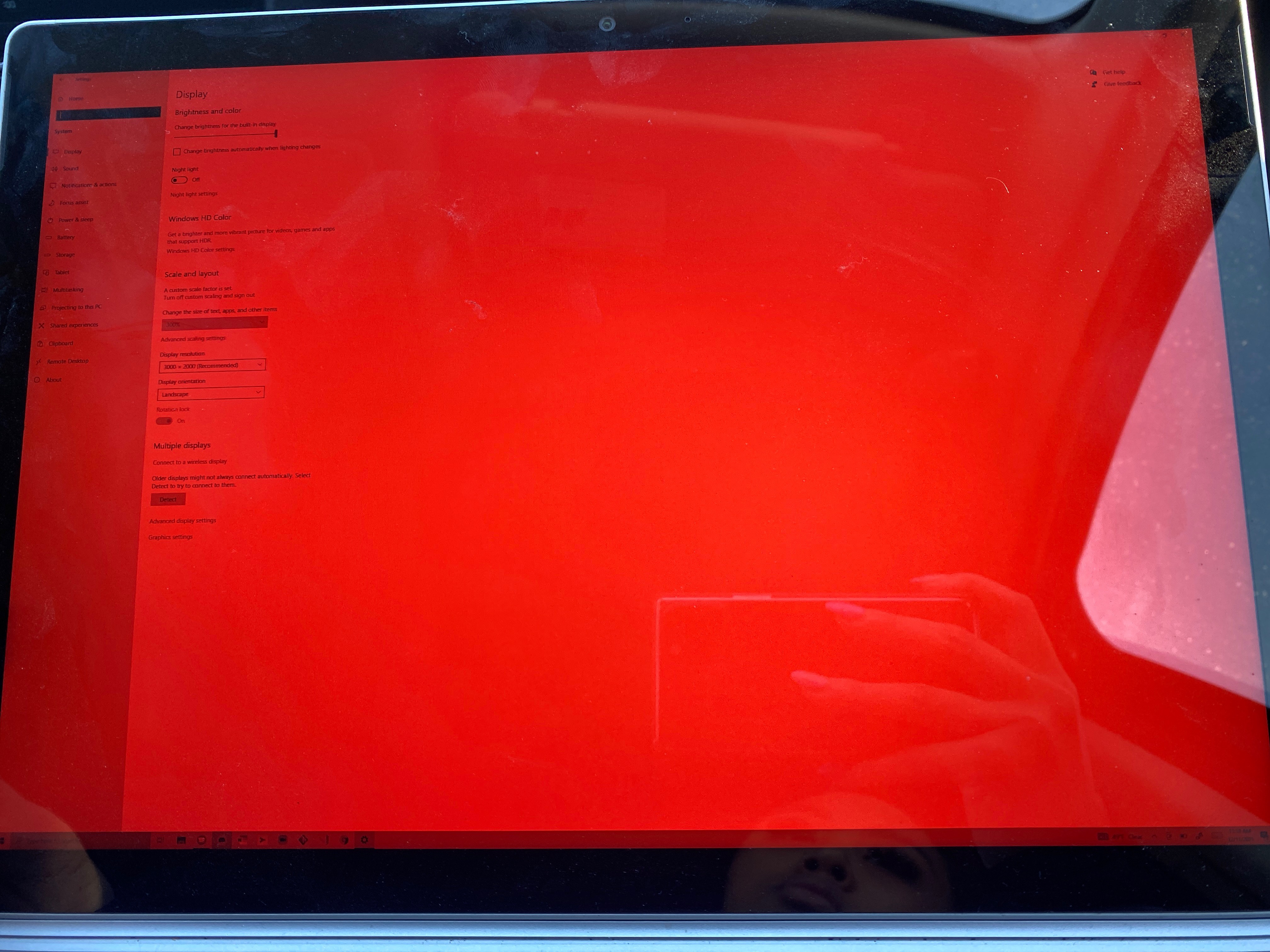 Surface book Red tint Microsoft Community