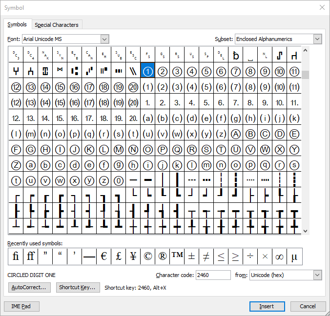 letters inside circle Word Office 365 Microsoft Community