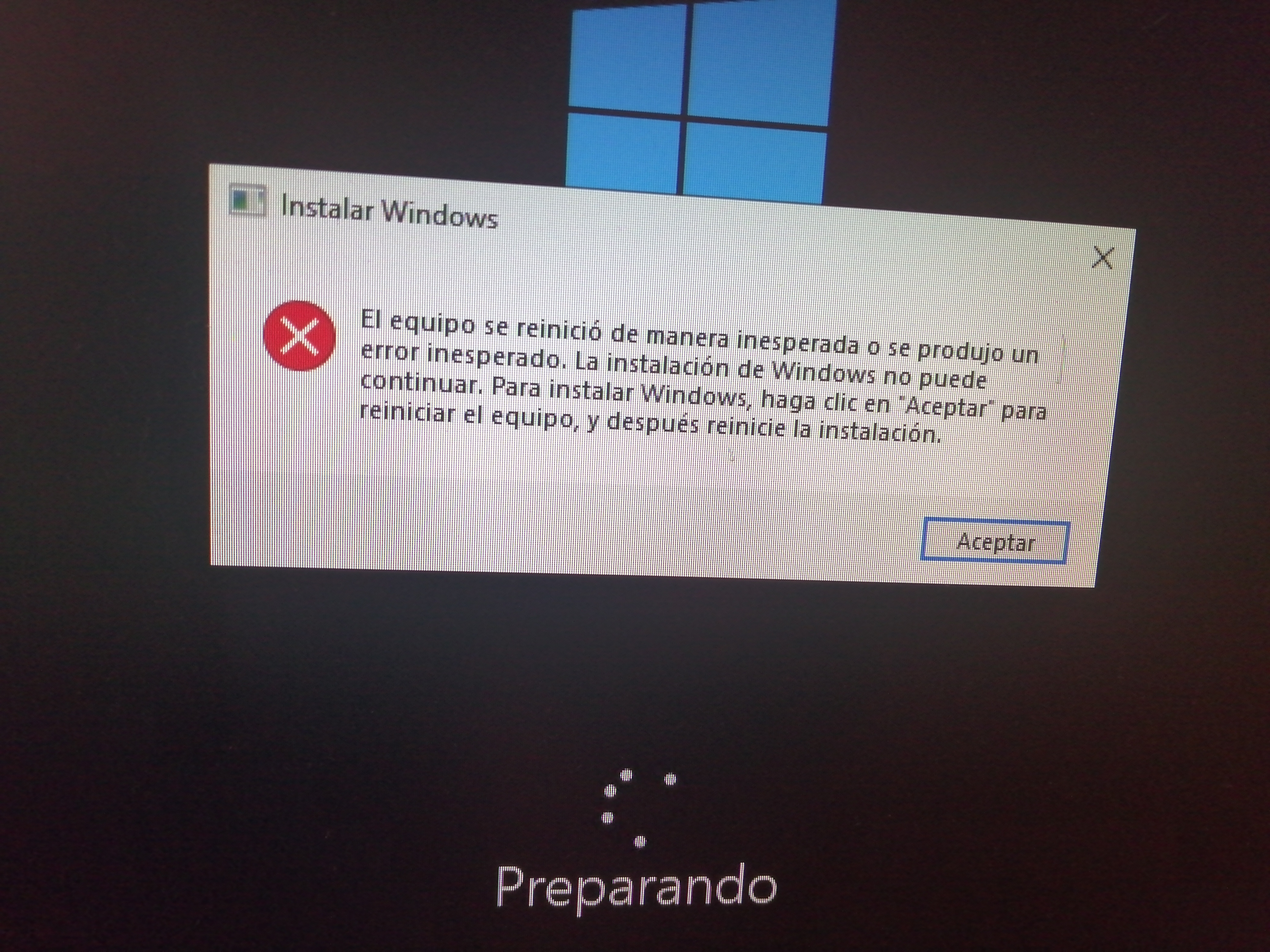 Error Al Instalar E Intentar Formatear Windows Microsoft Community 1457