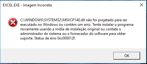 ERRO 0xc000012f - Microsoft Community