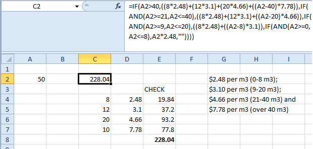 Calculating Water Bills using IF Statements - Microsoft Community