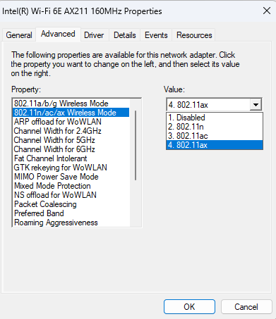 Windows 11 automatically connecting with Wifi 4 instead of Wifi 6 ...