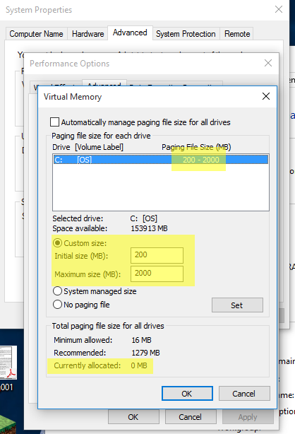 Windows 10 paging file won't retain settings - Microsoft Community