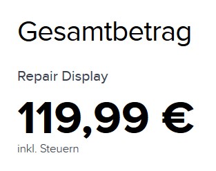 Kosten Displayreparatur Lumia 950XL