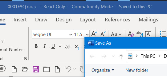 MS Word 2013 - Ctrl S - Dysfunctional - Microsoft Community