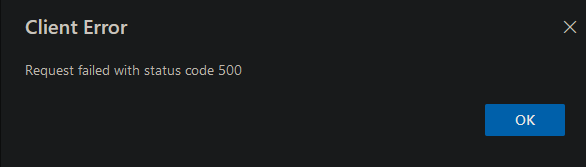 Request failed with status code 500 - Microsoft Community