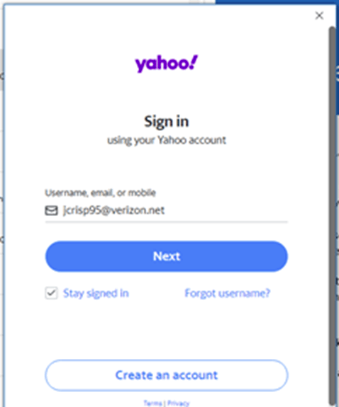 Não é possível adicionar um Yahoo! conta de email para o Outlook