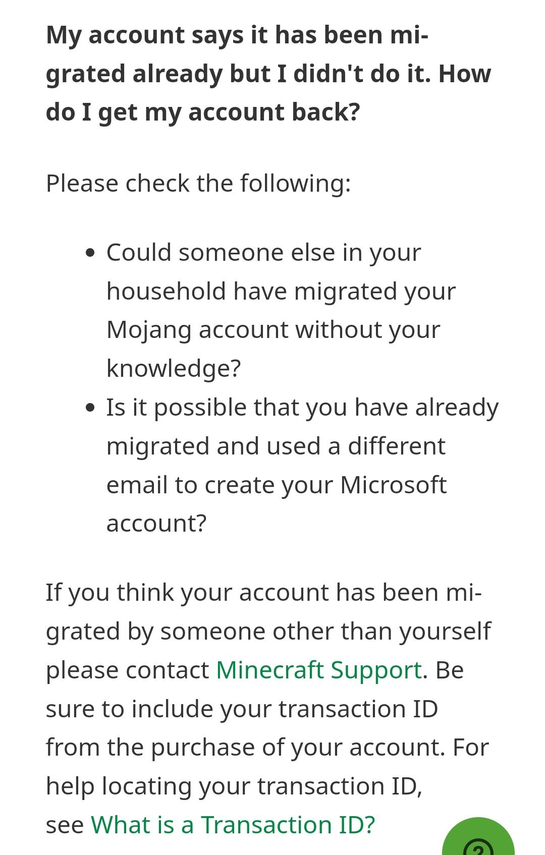 Minecraft post migration java account stolen due to the migration