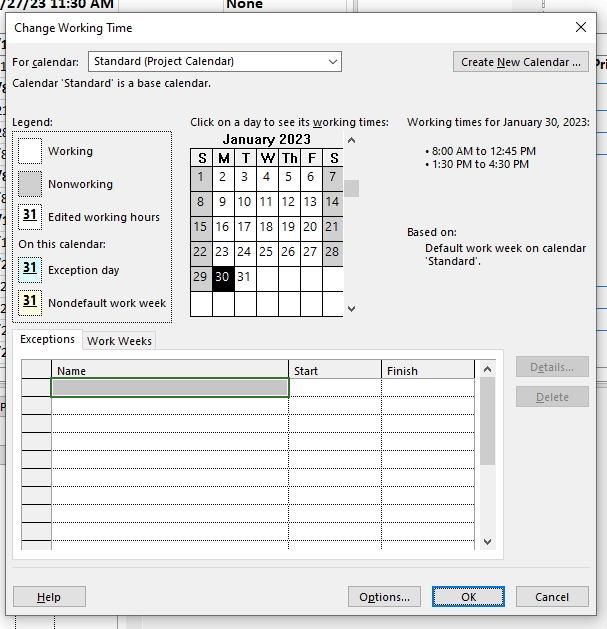 Why does a new task not start at the default start time? - Microsoft ...