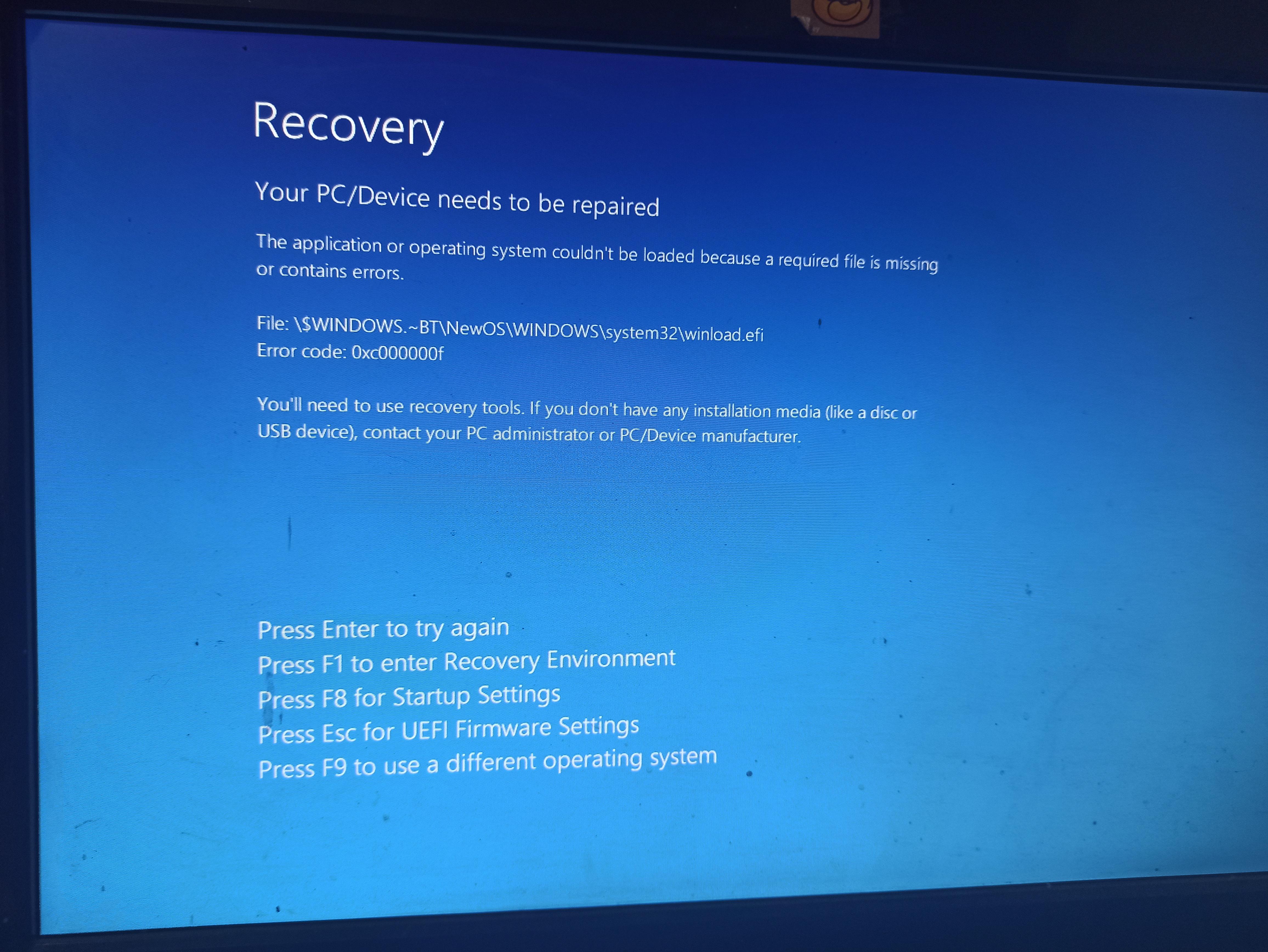 Не удалось восстановить файл. Восстановление Windows. Синий экран с Recovery. Ошибка 0xc000007b Windows. Экран загрузки Windows 10.