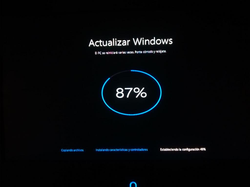 rifle corto ajo Al actualizar mi PC a Windows 10 se queda en 87% - Microsoft Community