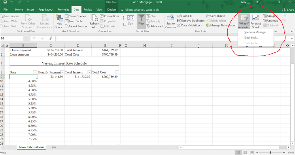 Excel 2016 What-if data table option grayed out - Microsoft Community