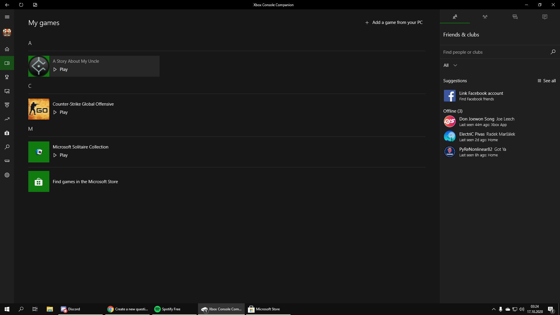 my microsoft games library