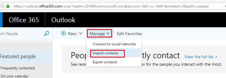 How to export contacts from owa server