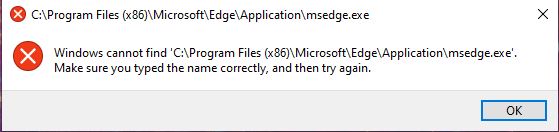 C program files x86 microsoft edge application msedge exe как исправить