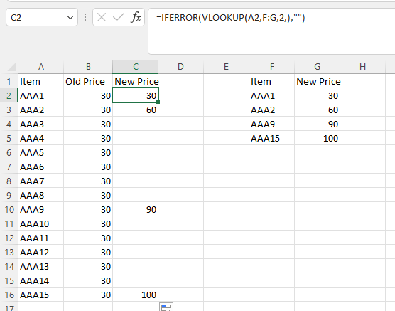 Can excel take a pricing document and merge it with an existing excel ...