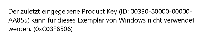 Upgrade von Win10 Home auf Pro mit Key