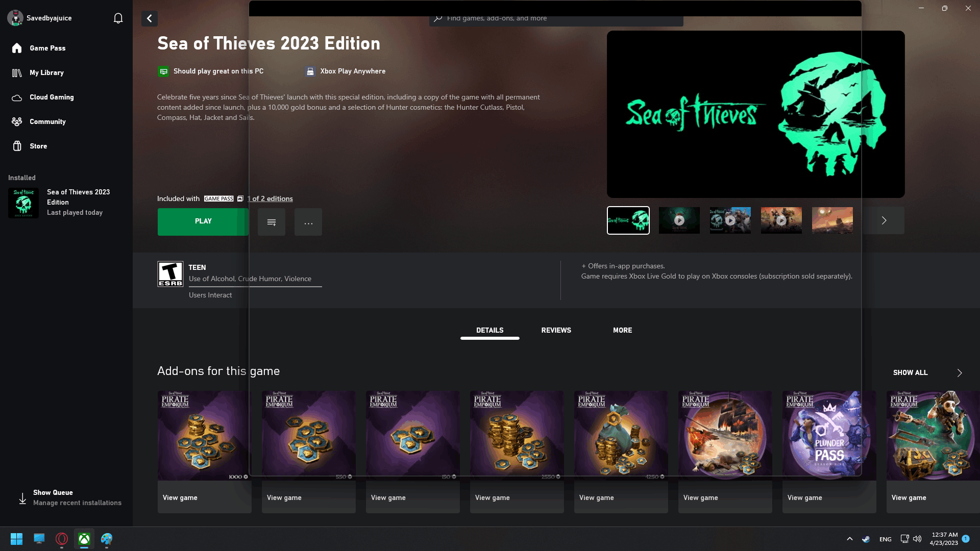 Sea of thieves microsoft hot sale store