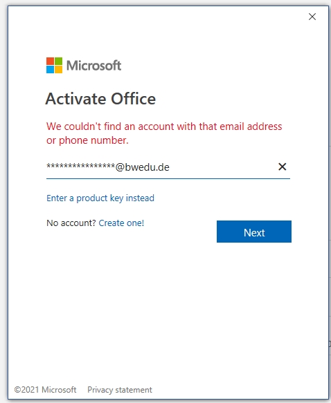 We Couldn T Find An Account With That Email Adress Or Phone Microsoft Community